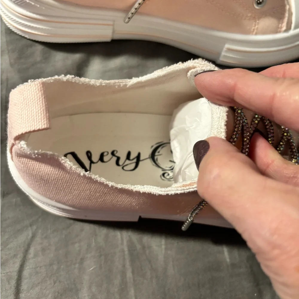Very G Light Pink Canvas Sneakers - Picture 2 of 3